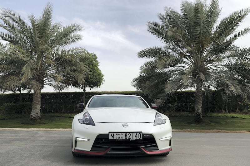 Abu Dhabi, United Arab Emirates - April 9th, 2018: Nissan 370Z Nismo road test shoot for Motoring. Monday, April 9th, 2018 at Abu Dhabi. Chris Whiteoak / The National