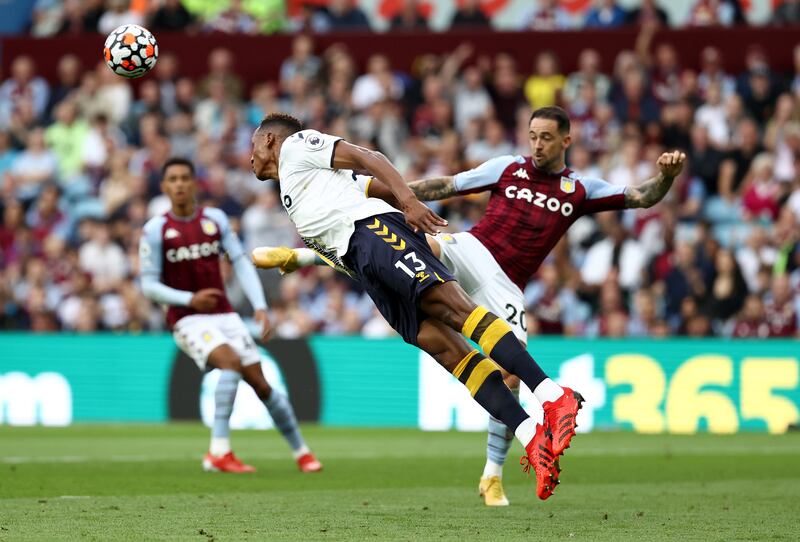 Yerry Mina – 6. Often very commanding in the air and made a great diving header to stop Watkins’ knockdown reaching Ings. Was unlucky to be denied by that Targett header. Getty Images
