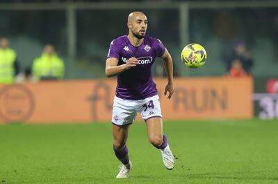 Sofyan Amrabat in action for Fiorentina. Getty Images