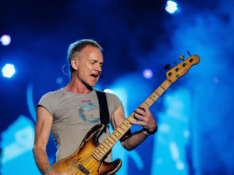 Sting performs a concert at Atlantis, The Palm’s New Year’s Eve Gala Dinner. Photo: Atlantis, The Palm