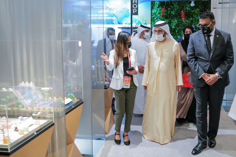 Sheikh Mohammed met the presidents of Namibia and Guyana during visits to their countries' pavilions at Expo 2020 Dubai. Photo: Dubai Media Office