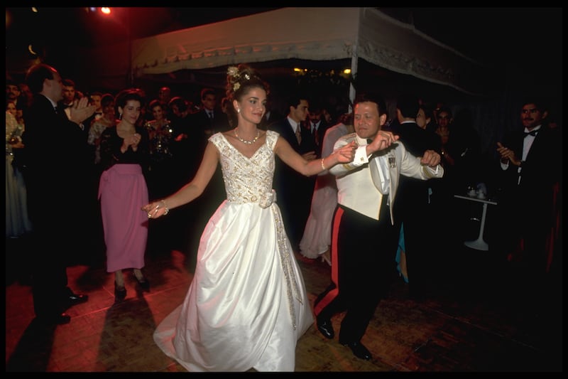 For the wedding celebrations, the bride changed into a second gown, with an embroidered bodice. Getty Images