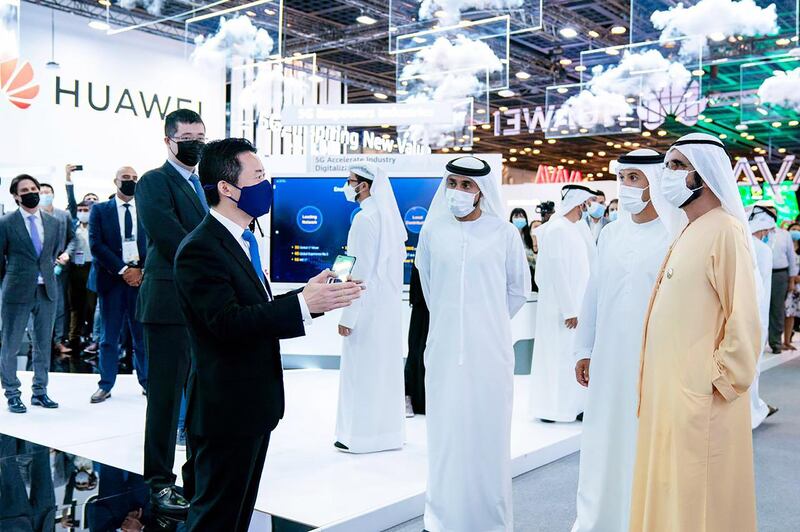 Sheikh Mohammed toured the halls and met company chiefs and representatives.