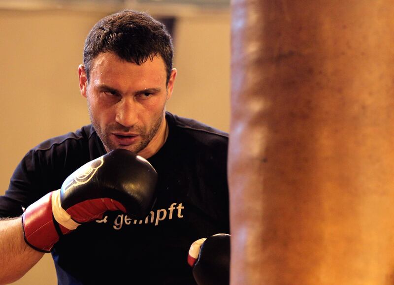 Klitschko during a training session in Austria, in 2010. Getty Images