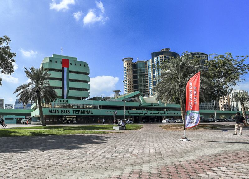 Abu Dhabi, U.A.E. .  December 25, 2018.  
Abub Dhabi Central Bus Station on Sultan Bin Zayed the First. Street.
Victor Besa / The National.
Section:  NA
Reporter: