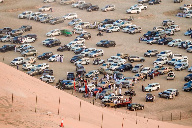 Abu Dhabi, United Arab Emirates, January 2, 2020.  ATV enthusiasts challenge the Mureeb Dunes at the LIWA International Festival 2020.
Victor Besa / The National
Section:  NA
Reporter:  Haneen Dajani