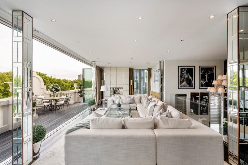 A penthouse in the heart of Knightsbridge had a guide price of £19,950,000 and was sold by Knight Frank in March, 2023. Courtesy Knight Frank