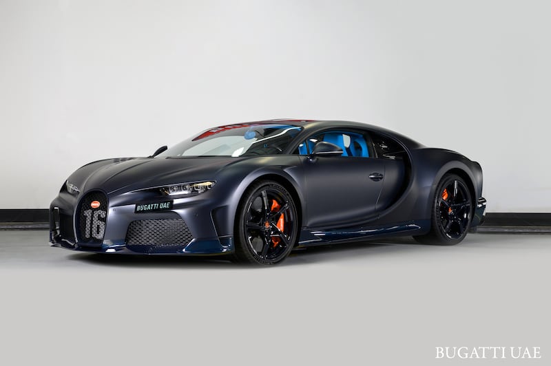 A Bugatti Chiron Super Sport with a blue interior. All photos: Bugatti UAE