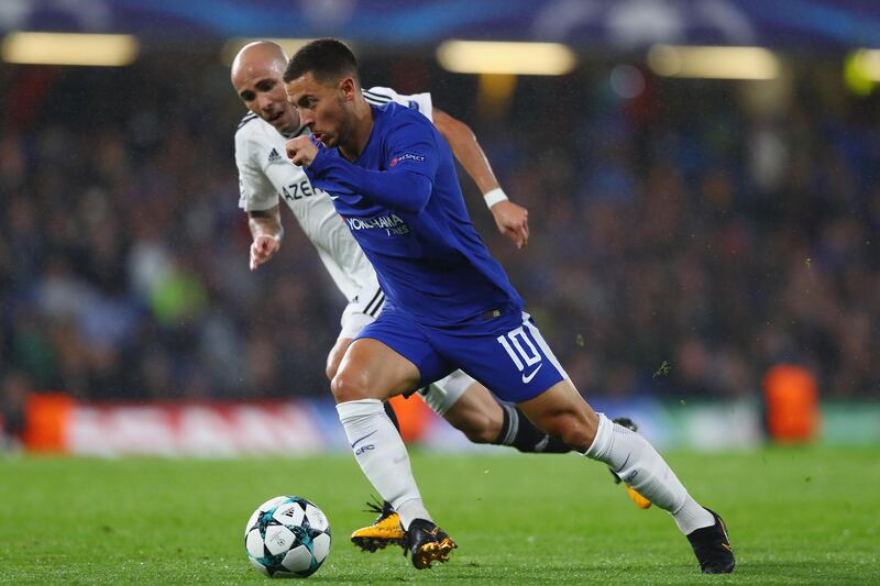 Eden Hazard in action after coming on as a second half substitute. Clive Rose / Getty Images