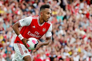 Arsenal striker Pierre-Emerick Aubameyang has been linked with a number of clubs, including Manchester City. Reuters