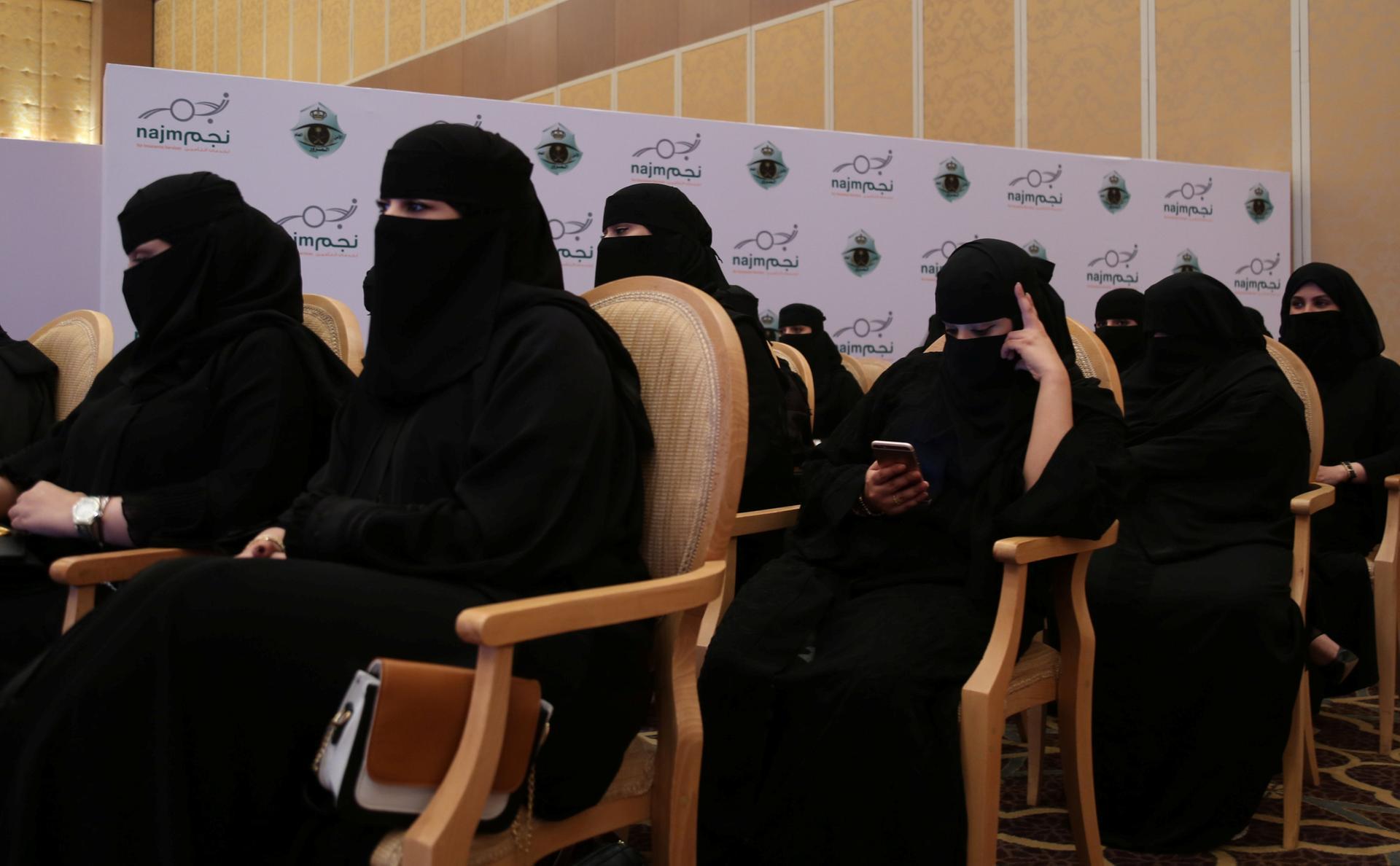 Audience attends the graduation ceremony of Saudi women car-accident inspectors, a few days before women are set to take the wheel in Riyadh, Saudi Arabia June 21, 2018. Picture taken June 21, 2018. REUTERS/Sarah Dadouch