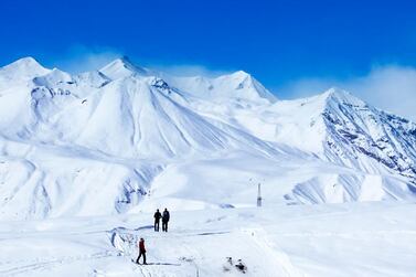 Gudauri ski range in Georgia's Caucasus Mountains