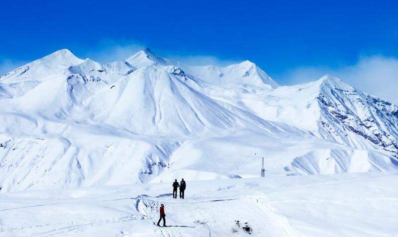 Gudauri ski range in Georgia's Caucasus Mountains