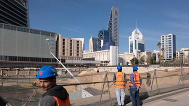 A construction site in Al Olaya district of Riyadh. The capital is proving to be especially popular among young Saudis. Bloomberg