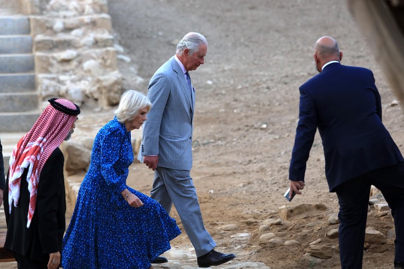 Later in the day, Camilla joined Prince Charles for a visit to Al-Maghtas, or Bethany Beyond the Jordan, the site where the faithful believe Jesus Christ was baptised. EPA