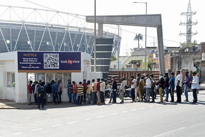 The Sardar Patel Stadium will allow up to 55,000 fans for the third Test between India and England. AFP