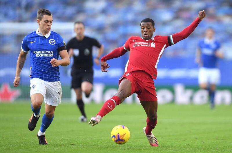 Georginio Wijnaldum - 6. More influential in the second half when Henderson arrived to anchor the midfield. Always one of the lynchpins of the team. PA