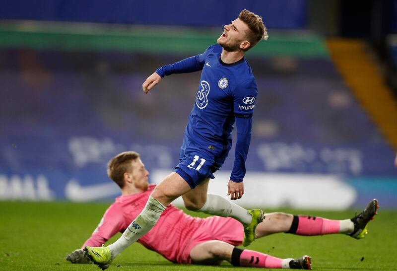 Timo Werner, 5 – His inability to find the back of the net, despite having a number of solid chances, to score will be a concern.  EPA