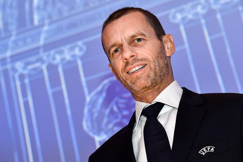 UEFA President Aleksander Ceferin attends the 43rd Ordinary UEFA Congress on February 7, 2019 in Rome. / AFP / Andreas SOLARO
