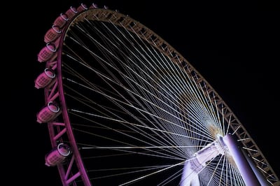 The Ain Dubai Ferris wheel remains an integral part of Dubai's skyline view. AP Photo
