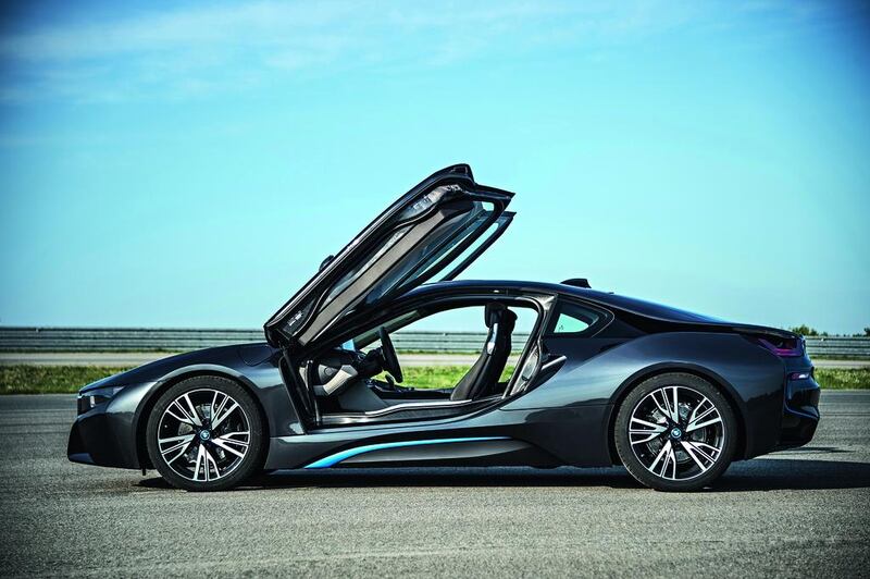 The BMW i8 hybrid is the first sports car to have emissions values on par with a compact car and it is expected to be made available in the UAE at some point later this year. Courtesy BMW