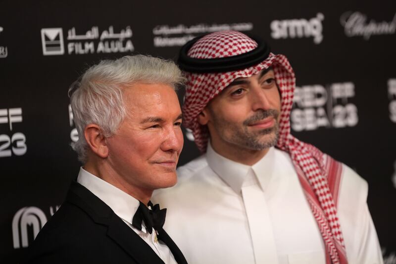 Jury President Baz Luhrmann with Red Sea International Film Festival chief executive Mohammed Al-Turki