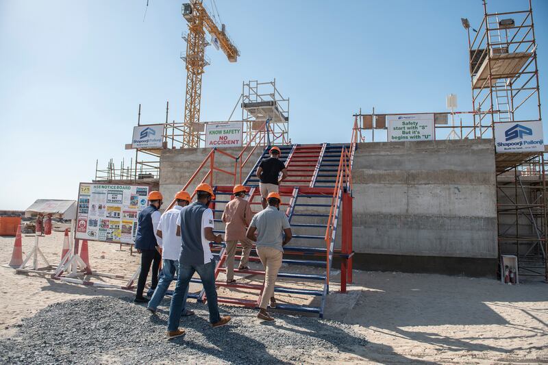 Stonework for the building is being shipped from India.