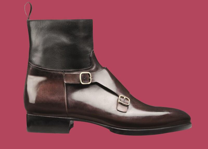 Strap boots, Dh6,540, Santoni. Courtesy Santoni