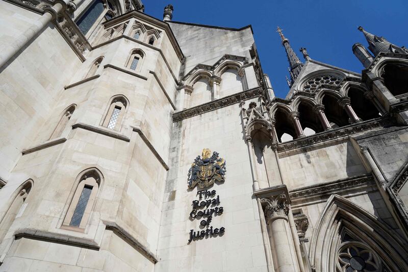 The Royal Courts of Justice in London. Two mothers are bringing legal action against the foreign secretary in a bid to end the years-long detention of their families at a Syrian camp. AFP