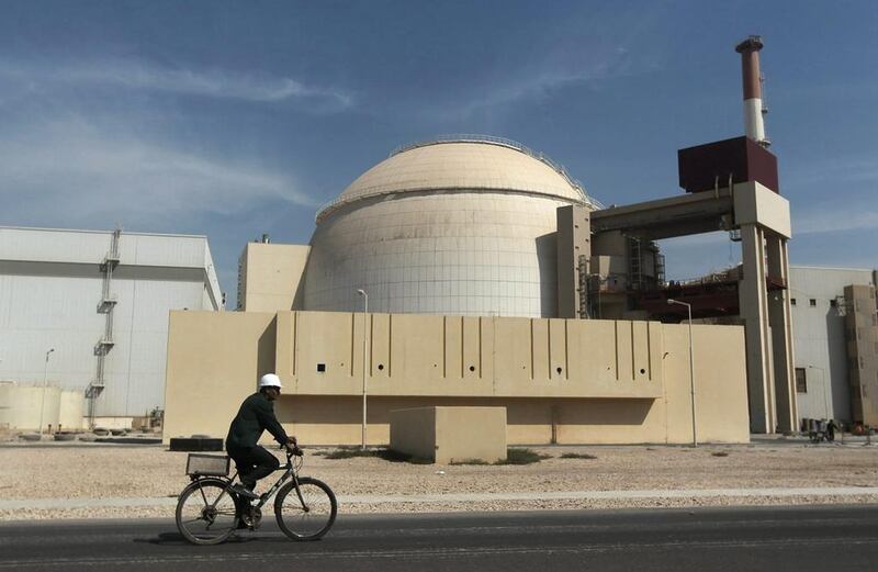 The reactor building of the Bushehr nuclear power plant, just outside the southern city of Bushehr, Iran. The chances for progress between Iran, the US and its partners have improved. Mehr News Agency / AP 

