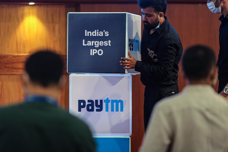 Paytm, which listed in November last year, has seen a sharp decline in its share prices. Bloomberg
