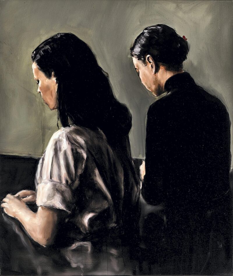 Michael Borremans, Two, 2004, oil on canvas. Courtesy: Hill+Knowlton Strategies