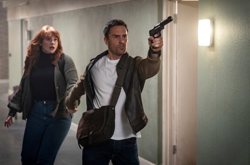 Sam Rockwell brings a much-needed energy to Argylle, lifting Bryce Dallas Howard's performance with it. AP