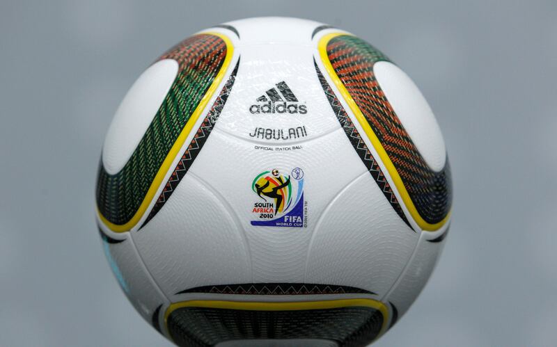 a) The seven FIFA official match balls and two generic balls used for