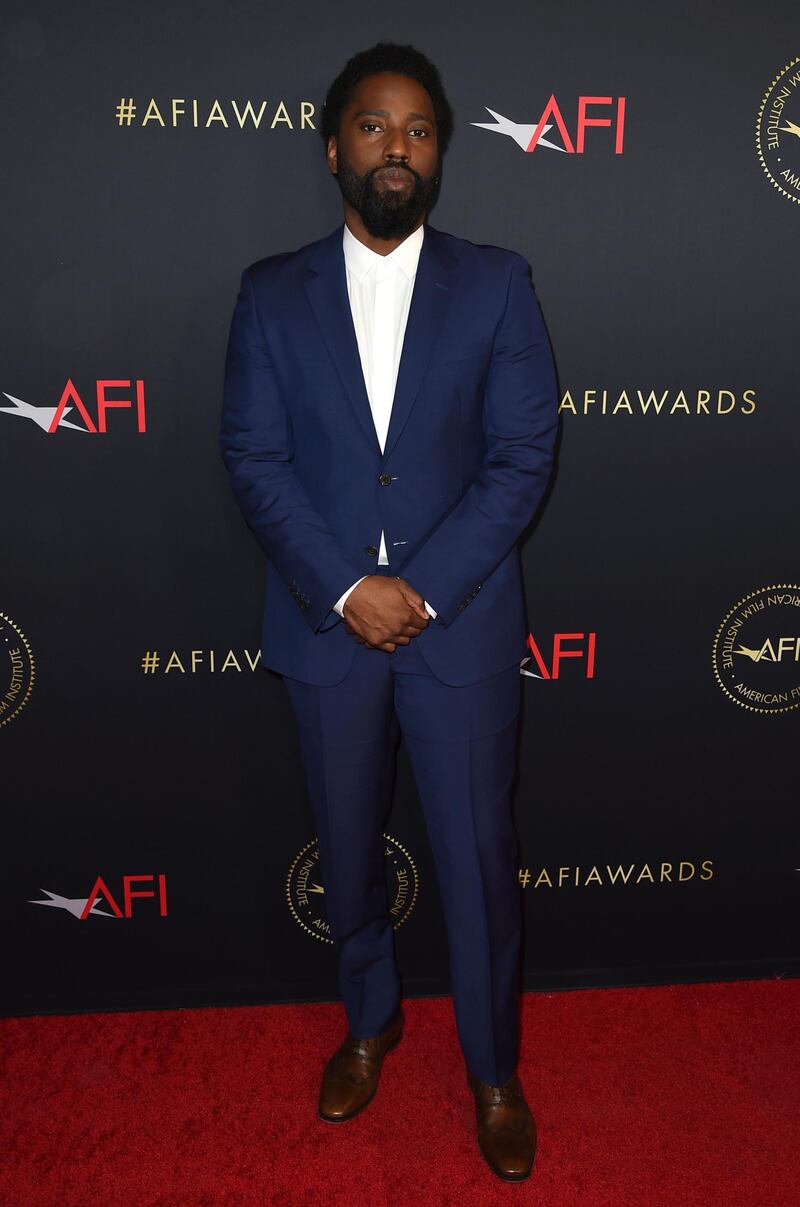 Actor and producer John David Washington ('BlacKkKlansman') looks sharp in this inky blue suit. AP