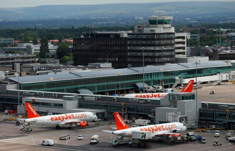 A charity trustee was apprehended at Manchester Airport in north-west England carrying £20,000 in cash. Paul Thomas / Bloomberg