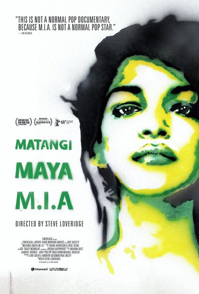 Poster for the documentary MATANGI / MAYA / M.I.A.