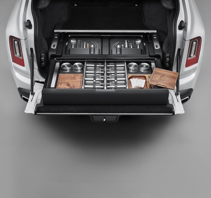 The Rolls-Royce Hosting Service offers a range of accoutrements and customisation options. Photo: Rolls-Royce
