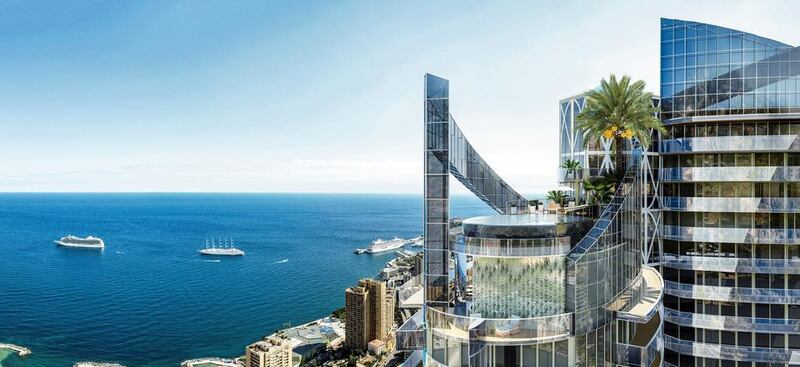 A view of the penthouse at Tour Odeon in Monaco, as rendered by an artist. Handout