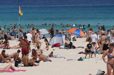 Beachgoers at Bondi Beach, Sydney, Australia, on January 15, 2019. The first month of the year was Australia's hottest on record. AAP via Reuters