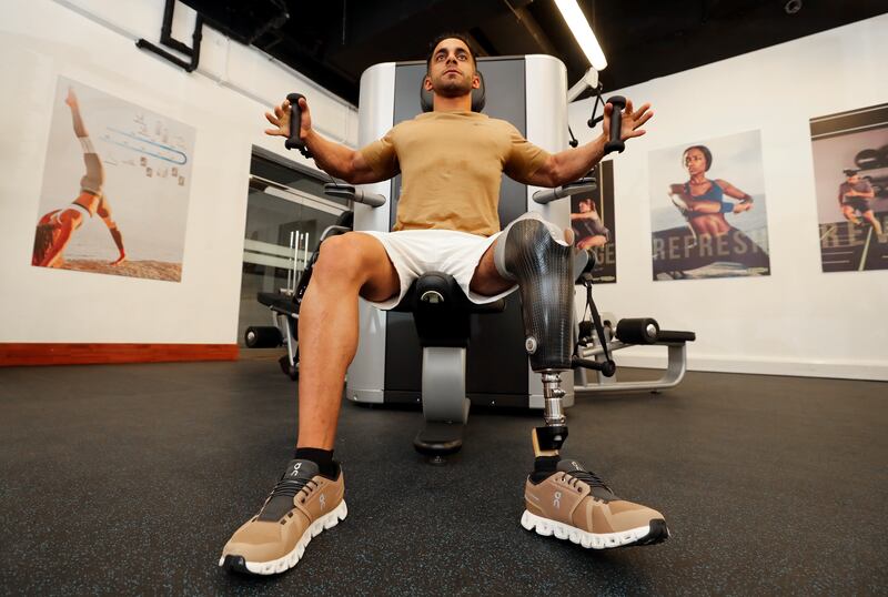 Emirati Abdulla Al Eisaei lost his leg in a car accident. All photos: Chris Whiteoak / The National