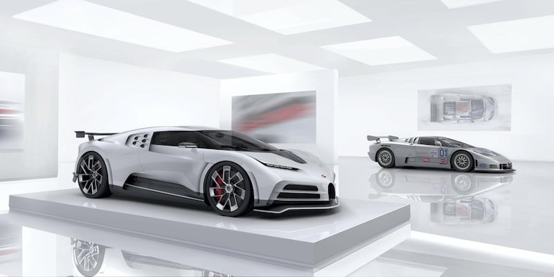 'Centodieci' is Italian for 'one hundred and 10' - the name is a tribute to the EB110. Courtesy Bugatti