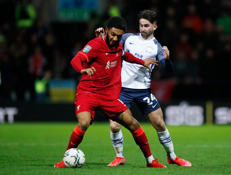 Joe Gomez - 6: The 24-year-old was slapdash in the first half and gave away the ball too often in dangerous situations. He improved in the second half. Reuters