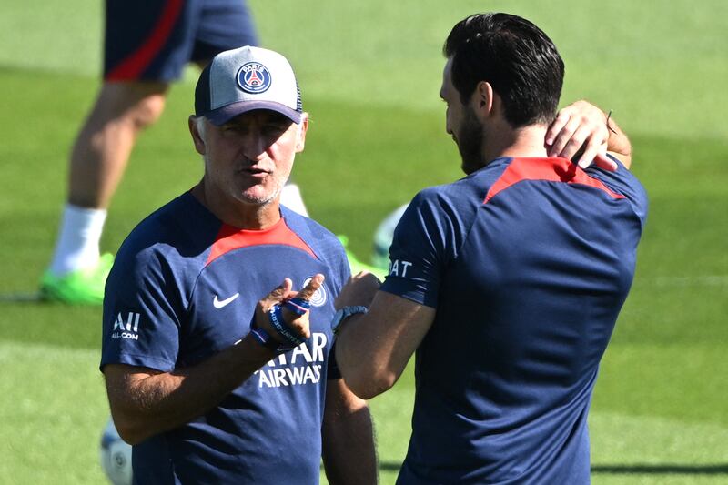 Paris Saint-Germain's French head coach Christophe Galtier. AFP