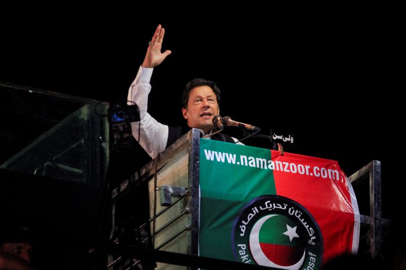 Former Pakistani prime minister Imran Khan has held protests across the country calling for snap elections. Reuters