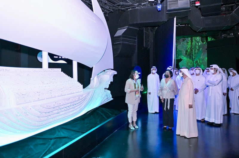 Sheikh Mohammed bin Rashid, Vice President and Ruler of Dubai, visits the Philippines pavilion at Expo 2020 Dubai. All pictures by Wam