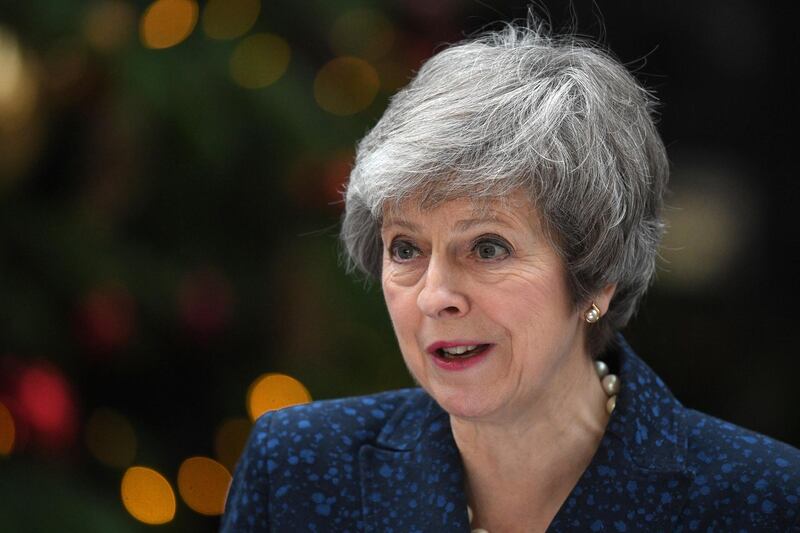 Prime Minister Theresa May makes a statement in Downing Street. Getty Images