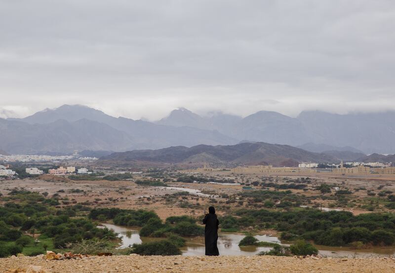 The Ansab Nature Reserve in Muscat after heavy rains hit Oman. Tara Atkinson for The National