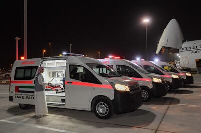 UAE sent ambulances with medical equipment for Ukrainian civilians in need. Wam