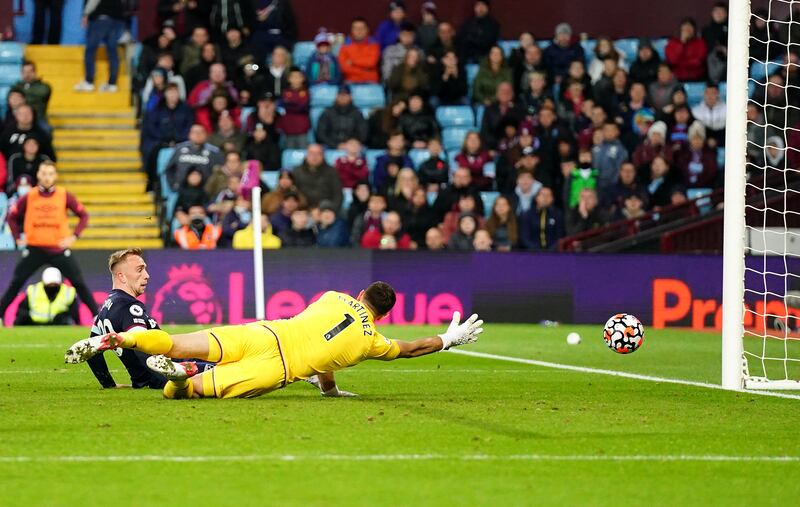 West Ham United's Jarrod Bowen scores his side's fourth goal. PA